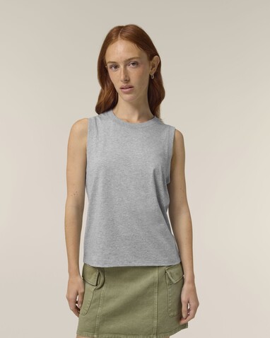 Stella Mia - Das Damen-Tanktop - Heather Grey - L bedrucken, Art.-Nr. STTW962C2501L