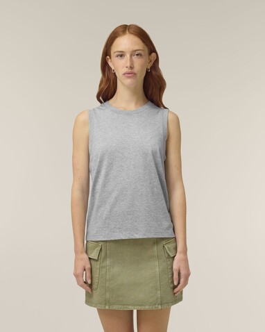 Stella Mia - Das Damen-Tanktop - Heather Grey - L bedrucken, Art.-Nr. STTW962C2501L