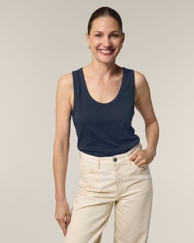 Stella Ava - Das Fitted Damen-Tanktop - French Navy - L bedrucken, Art.-Nr. STTW963C7271L