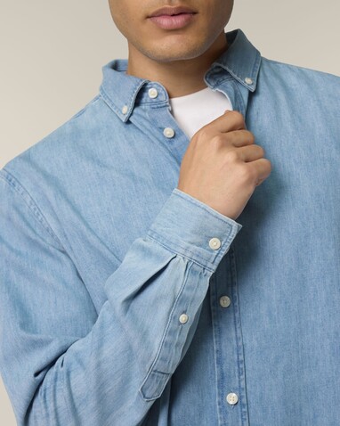 Stanley Denim Shirt - Das Herren-Jeanshemd - Light Wash - 3XL bedrucken, Art.-Nr. STWM967C3703X Stanley Denim Shirt - Das Herren-Jeanshemd - Light Wash - 3XL bedrucken, Art.-Nr. STWM967C3703X