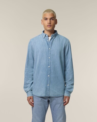 Stanley Denim Shirt - Das Herren-Jeanshemd - Light Wash - 3XL bedrucken, Art.-Nr. STWM967C3703X Stanley Denim Shirt - Das Herren-Jeanshemd - Light Wash - 3XL bedrucken, Art.-Nr. STWM967C3703X