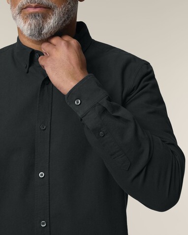 Stanley Oxford Shirt - Das Herren-Oxfordhemd - Black - M bedrucken, Art.-Nr. STWM968C0021M