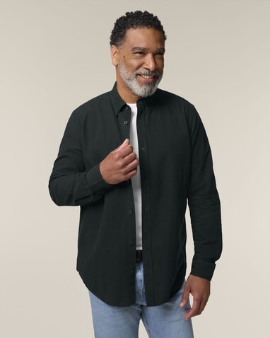 Stanley Oxford Shirt - Das Herren-Oxfordhemd - Black - XL bedrucken, Art.-Nr. STWM968C0021X