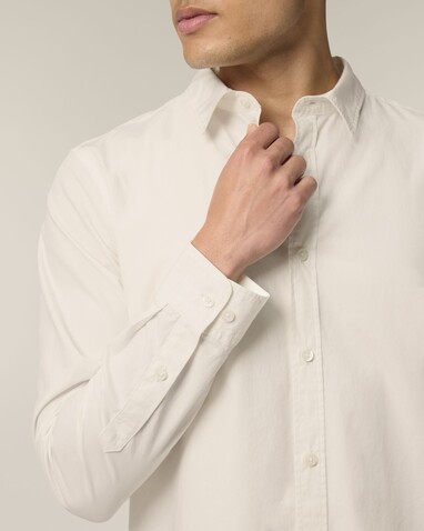 Stanley Styler Shirt - Das Herren-Popelinehemd - Cream - S bedrucken, Art.-Nr. STWM969C3611S