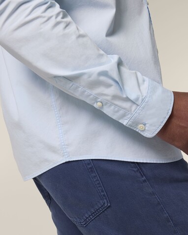 Stanley Styler Shirt - Das Herren-Popelinehemd - Summer Blue - M bedrucken, Art.-Nr. STWM969C3661M