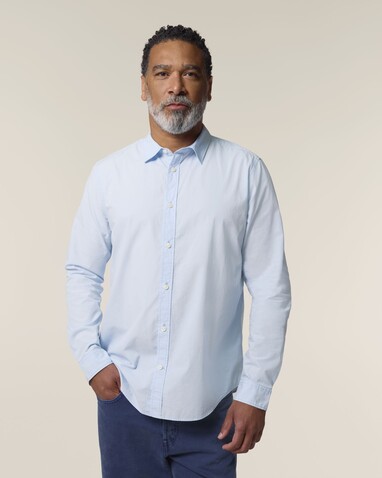 Stanley Styler Shirt - Das Herren-Popelinehemd - Summer Blue - 3XL bedrucken, Art.-Nr. STWM969C3663X