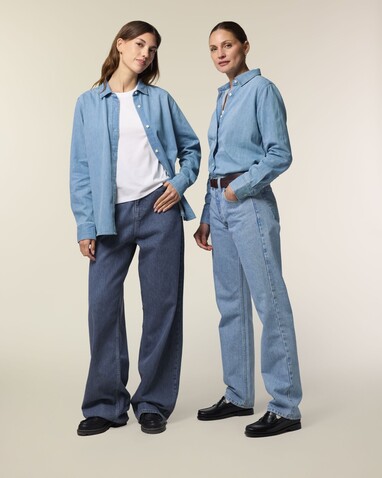 Stella Denim Shirt - Das Damen-Jeanshemd - Light Wash - XXL bedrucken, Art.-Nr. STWW970C3702X Stella Denim Shirt - Das Damen-Jeanshemd - Light Wash - XXL bedrucken, Art.-Nr. STWW970C3702X