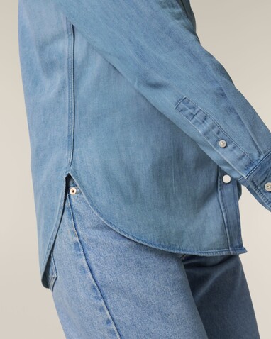 Stella Denim Shirt - Das Damen-Jeanshemd - Light Wash - XXL bedrucken, Art.-Nr. STWW970C3702X Stella Denim Shirt - Das Damen-Jeanshemd - Light Wash - XXL bedrucken, Art.-Nr. STWW970C3702X
