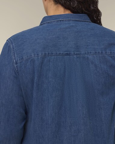 Stella Denim Shirt - Das Damen-Jeanshemd - Mid Wash - M bedrucken, Art.-Nr. STWW970C3711M