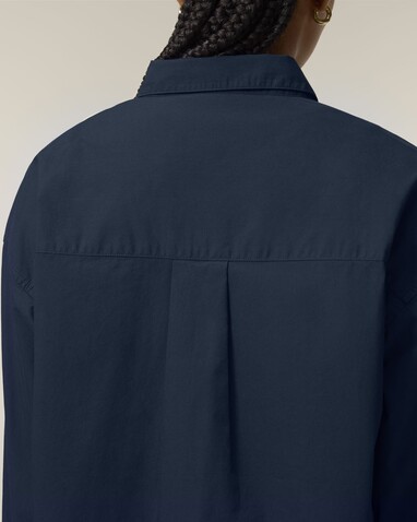 Stella Styler Shirt - Das Relaxed Damen-Popelinehemd - French Navy - M bedrucken, Art.-Nr. STWW973C7271M Stella Styler Shirt - Das Relaxed Damen-Popelinehemd - French Navy - M bedrucken, Art.-Nr. STWW973C7271M