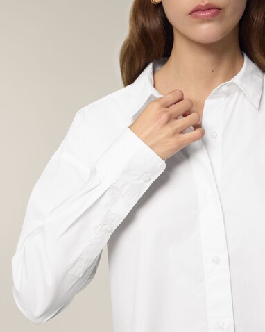 Stella Styler Shirt - Das Relaxed Damen-Popelinehemd - White - XL bedrucken, Art.-Nr. STWW973C0011X Stella Styler Shirt - Das Relaxed Damen-Popelinehemd - White - XL bedrucken, Art.-Nr. STWW973C0011X