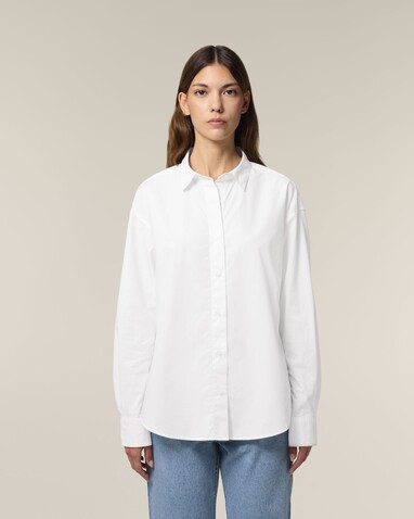 Stella Styler Shirt - Das Relaxed Damen-Popelinehemd - White - M bedrucken, Art.-Nr. STWW973C0011M Stella Styler Shirt - Das Relaxed Damen-Popelinehemd - White - M bedrucken, Art.-Nr. STWW973C0011M