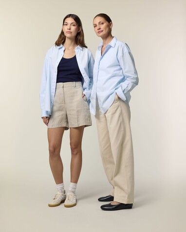 Stella Styler Shirt - Das Relaxed Damen-Popelinehemd - Summer Blue - XS bedrucken, Art.-Nr. STWW973C366XS Stella Styler Shirt - Das Relaxed Damen-Popelinehemd - Summer Blue - XS bedrucken, Art.-Nr. STWW973C366XS