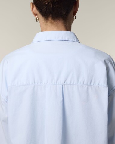 Stella Styler Shirt - Das Relaxed Damen-Popelinehemd - Summer Blue - S bedrucken, Art.-Nr. STWW973C3661S