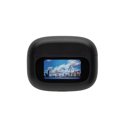 Airtune ANC-Ohrhörer aus RCS rec. ABS mit Touch-Screen schwarz bedrucken, Art.-Nr. P331.1201 Airtune ANC-Ohrhörer aus RCS rec. ABS mit Touch-Screen schwarz bedrucken, Art.-Nr. P331.1201