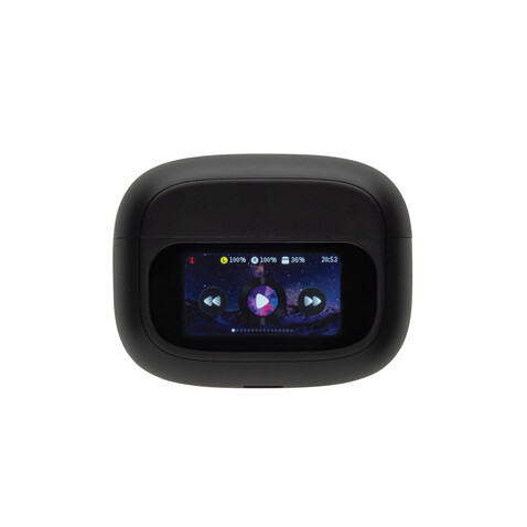 Airtune ANC-Ohrhörer aus RCS rec. ABS mit Touch-Screen schwarz bedrucken, Art.-Nr. P331.1201 Airtune ANC-Ohrhörer aus RCS rec. ABS mit Touch-Screen schwarz bedrucken, Art.-Nr. P331.1201
