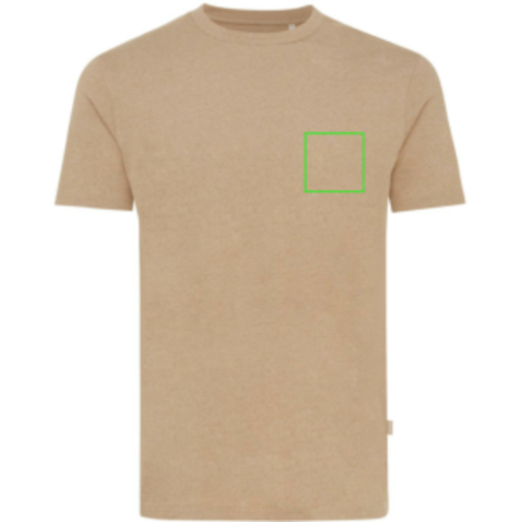 IQONIQ Manuel ungefärbtes T-Shirt aus recycelter Baumwolle heather brown bedrucken, Art.-Nr. T9101.017.S