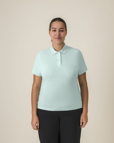 Stella Coaster - Das Damen-Polo - Caribbean Blue - M bedrucken, Art.-Nr. STPW977C7241M Stella Coaster - Das Damen-Polo - Caribbean Blue - M bedrucken, Art.-Nr. STPW977C7241M