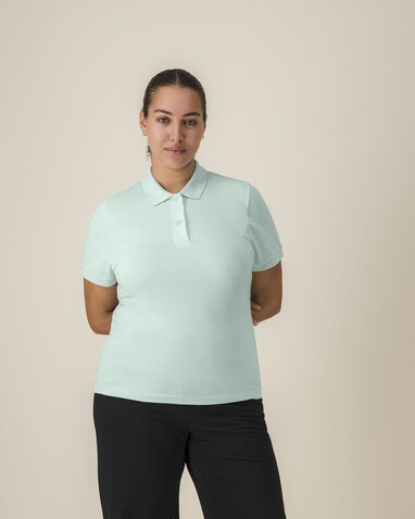 Stella Coaster - Das Damen-Polo - Caribbean Blue - XS bedrucken, Art.-Nr. STPW977C724XS