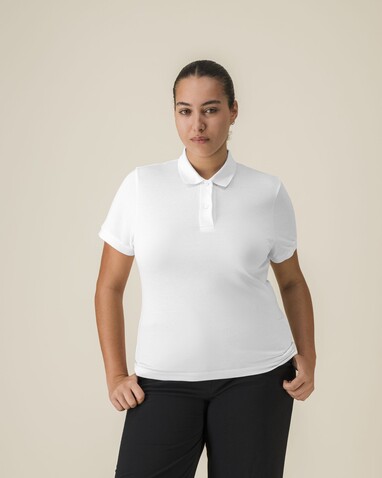 Stella Coaster - Das Damen-Polo - White - S bedrucken, Art.-Nr. STPW977C0011S