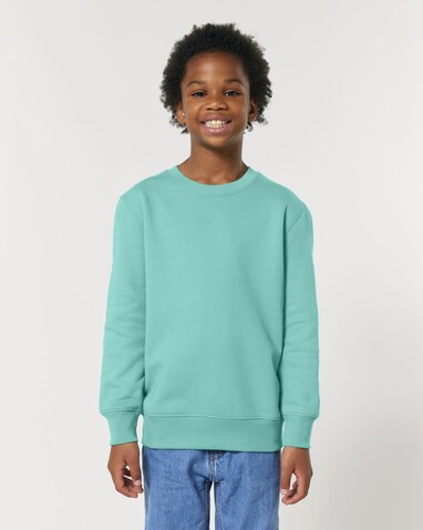 Mini Changer 2.0 - Das Iconic Kinder-Sweatshirt - Pool Blue - 3-4/98-104cm bedrucken, Art.-Nr. STSK181C35703