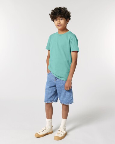 Mini Creator 2.0 - Das Iconic Kinder-T-Shirt - Pool Blue - 3-4/98-104cm bedrucken, Art.-Nr. STTK184C35703