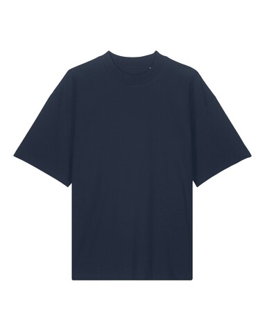 Blaster 2.0 - Das Oversized Unisex-T-Shirt mit Stehkragen - French Navy - XXL bedrucken, Art.-Nr. STTU959C7272X