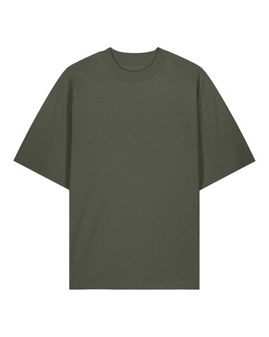 Blaster 2.0 - Das Oversized Unisex-T-Shirt mit Stehkragen - Khaki - XS bedrucken, Art.-Nr. STTU959C223XS