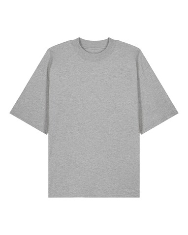Blaster 2.0 - Das Oversized Unisex-T-Shirt mit Stehkragen - Heather Grey - M bedrucken, Art.-Nr. STTU959C2501M Blaster 2.0 - Das Oversized Unisex-T-Shirt mit Stehkragen - Heather Grey - M bedrucken, Art.-Nr. STTU959C2501M