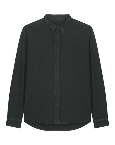 Worker Shirt - Das Relaxed Unisex-Hemd - G. Dyed Black Rock - L bedrucken, Art.-Nr. STWU975C1401L