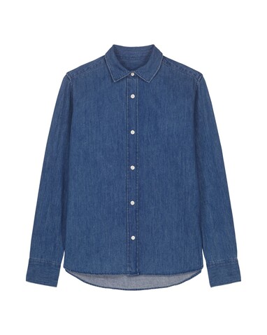 Stella Denim Shirt - Das Damen-Jeanshemd - Mid Wash - XL bedrucken, Art.-Nr. STWW970C3711X