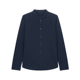 Stella Styler Shirt - Das Relaxed Damen-Popelinehemd - French Navy - XXL bedrucken, Art.-Nr. STWW973C7272X