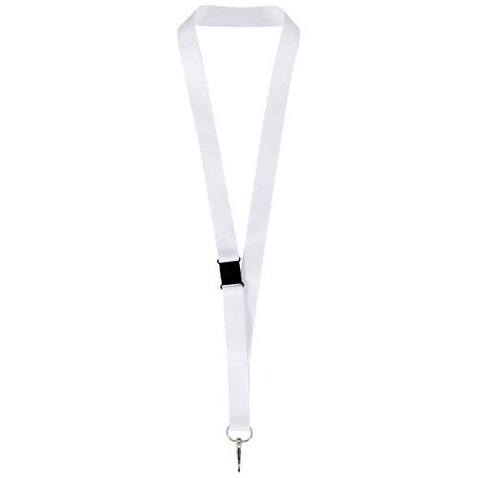 Lois Sublimation RPET-Lanyard mit Sicherheitsverschluss, schwarz, weiss, 10mm bedrucken, Art.-Nr. 1PL1201C