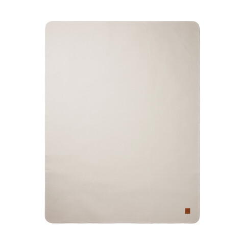 VINGA Moulton Decke aus GRS rPET beige, feather grey bedrucken, Art.-Nr. V4040519