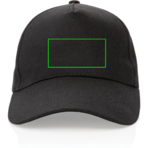 Impact 5 Panel Kappe aus 280gr rCotton mit AWARE™ Tracer schwarz bedrucken, Art.-Nr. P453.311 Impact 5 Panel Kappe aus 280gr rCotton mit AWARE™ Tracer schwarz bedrucken, Art.-Nr. P453.311