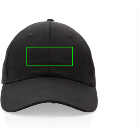 Impact 6 Panel Kappe aus 190gr rCotton mit AWARE™ Tracer schwarz bedrucken, Art.-Nr. P453.321 Impact 6 Panel Kappe aus 190gr rCotton mit AWARE™ Tracer schwarz bedrucken, Art.-Nr. P453.321