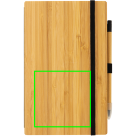 Bambus-Notizbuch und Infinity-Bleistift im Set braun bedrucken, Art.-Nr. P774.469 Bambus-Notizbuch und Infinity-Bleistift im Set braun bedrucken, Art.-Nr. P774.469