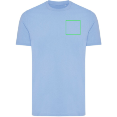 IQONIQ Bryce T-Shirt aus recycelter Baumwolle sky blue bedrucken, Art.-Nr. T9100.022.L