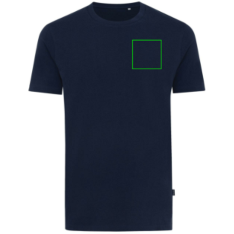 IQONIQ Bryce T-Shirt aus recycelter Baumwolle navy blau bedrucken, Art.-Nr. T9100.002.4XL
