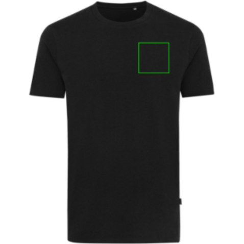 IQONIQ Bryce T-Shirt aus recycelter Baumwolle schwarz bedrucken, Art.-Nr. T9100.001.XXXL