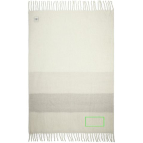 VINGA Saletto Decke aus Wollgemisch beige, beige bedrucken, Art.-Nr. V404033