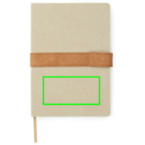 VINGA Bosler Notizbuch aus RCS recyceltem Papier beige bedrucken, Art.-Nr. V773309 VINGA Bosler Notizbuch aus RCS recyceltem Papier beige bedrucken, Art.-Nr. V773309
