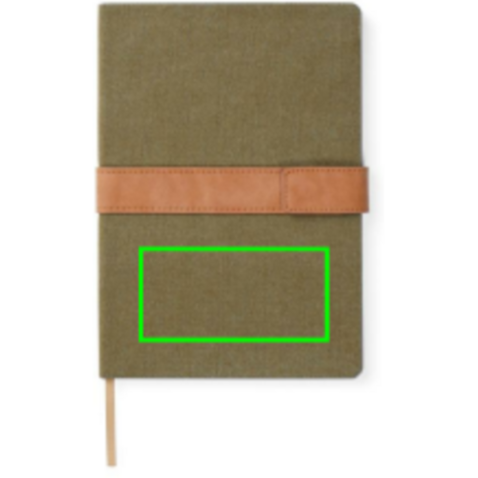 VINGA Bosler Notizbuch aus RCS recyceltem Papier grün bedrucken, Art.-Nr. V773307