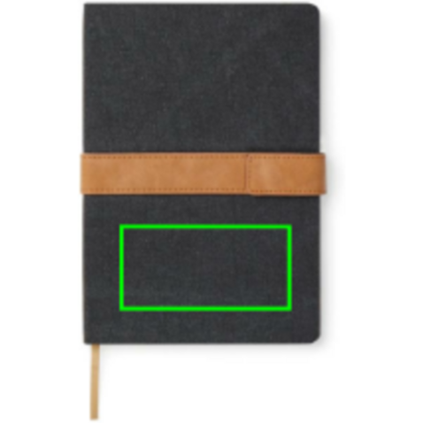 VINGA Bosler Notizbuch aus RCS recyceltem Papier schwarz bedrucken, Art.-Nr. V773301 VINGA Bosler Notizbuch aus RCS recyceltem Papier schwarz bedrucken, Art.-Nr. V773301