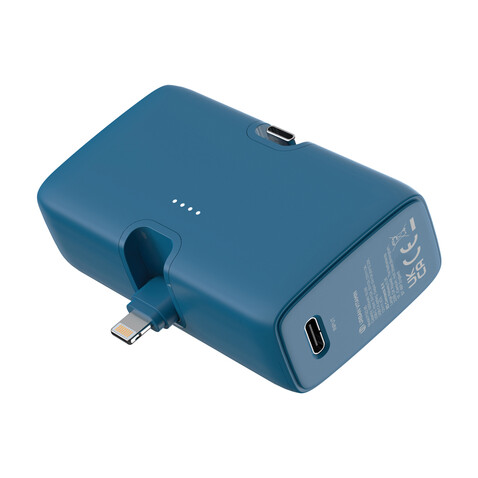 Urban Vitamin Los Angeles 20W Powerbank aus RCS rec. Plastik blau bedrucken, Art.-Nr. P322.8505