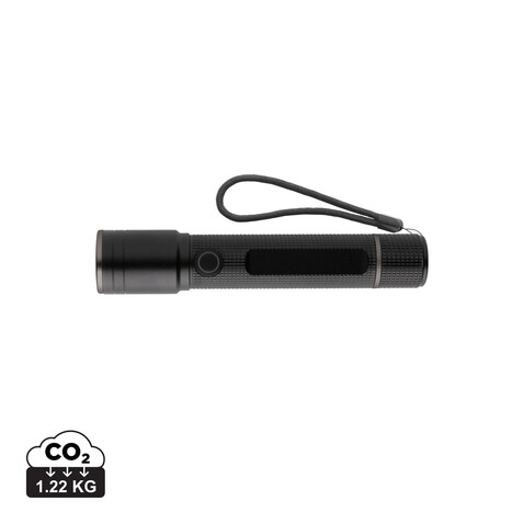 Gear X Taschenlampe aus RCS recycelt. Aluminium mit USB-Akku schwarz bedrucken, Art.-Nr. P513.901 Gear X Taschenlampe aus RCS recycelt. Aluminium mit USB-Akku schwarz bedrucken, Art.-Nr. P513.901