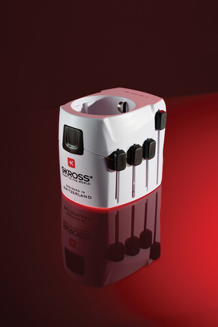SKROSS Pro 3-Pole World Travel Adapter weiß bedrucken, Art.-Nr. RB1.103145 SKROSS Pro 3-Pole World Travel Adapter weiß bedrucken, Art.-Nr. RB1.103145