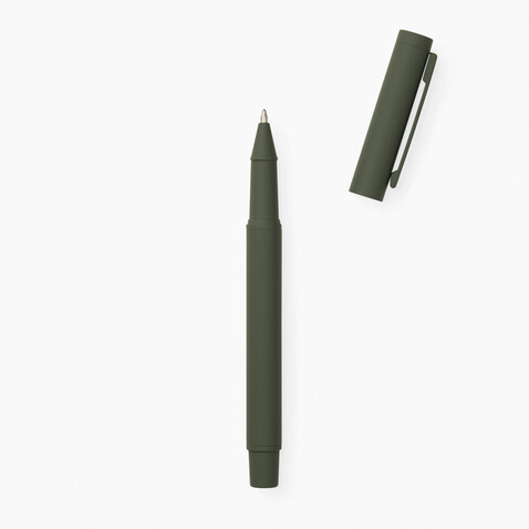 VINGA Baltimore Stift aus RCS recyceltem Stainless-Steel grün bedrucken, Art.-Nr. V1690007