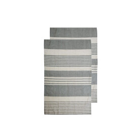 Sagaform Ella hamam Handtuch 2er-Pack 50x70cm - Grau bedrucken, Art.-Nr. LT52005-N0061