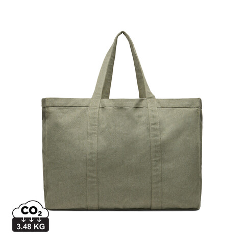 VINGA Hilo AWARE™ Maxi-Tasche aus recyceltem Canvas grün bedrucken, Art.-Nr. V762017